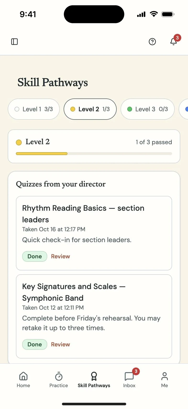 Program Partner screen: student Skill Pathways submission
